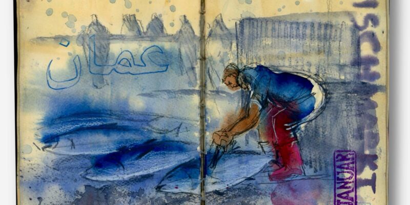 Oman-Urban-Sketching mit Jens Hübner