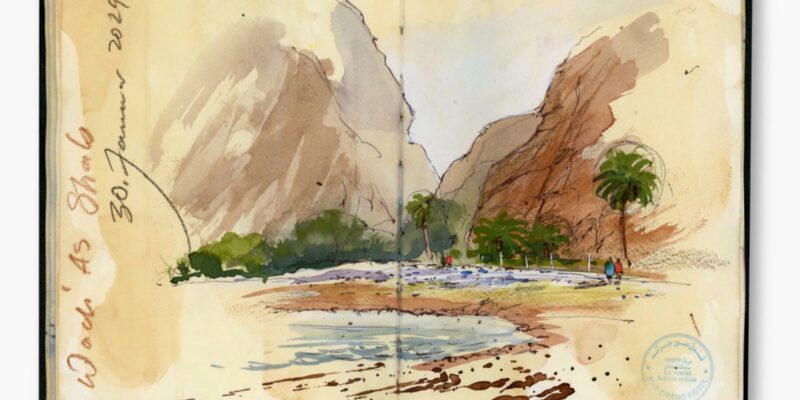 Oman-Urban-Sketching mit Jens Hübner
